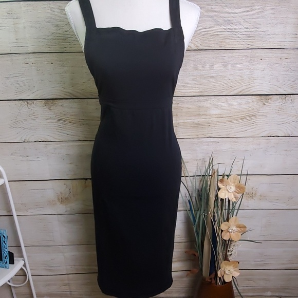 ASOS Dresses & Skirts - ASOS Black Overall Apron Midi Dress